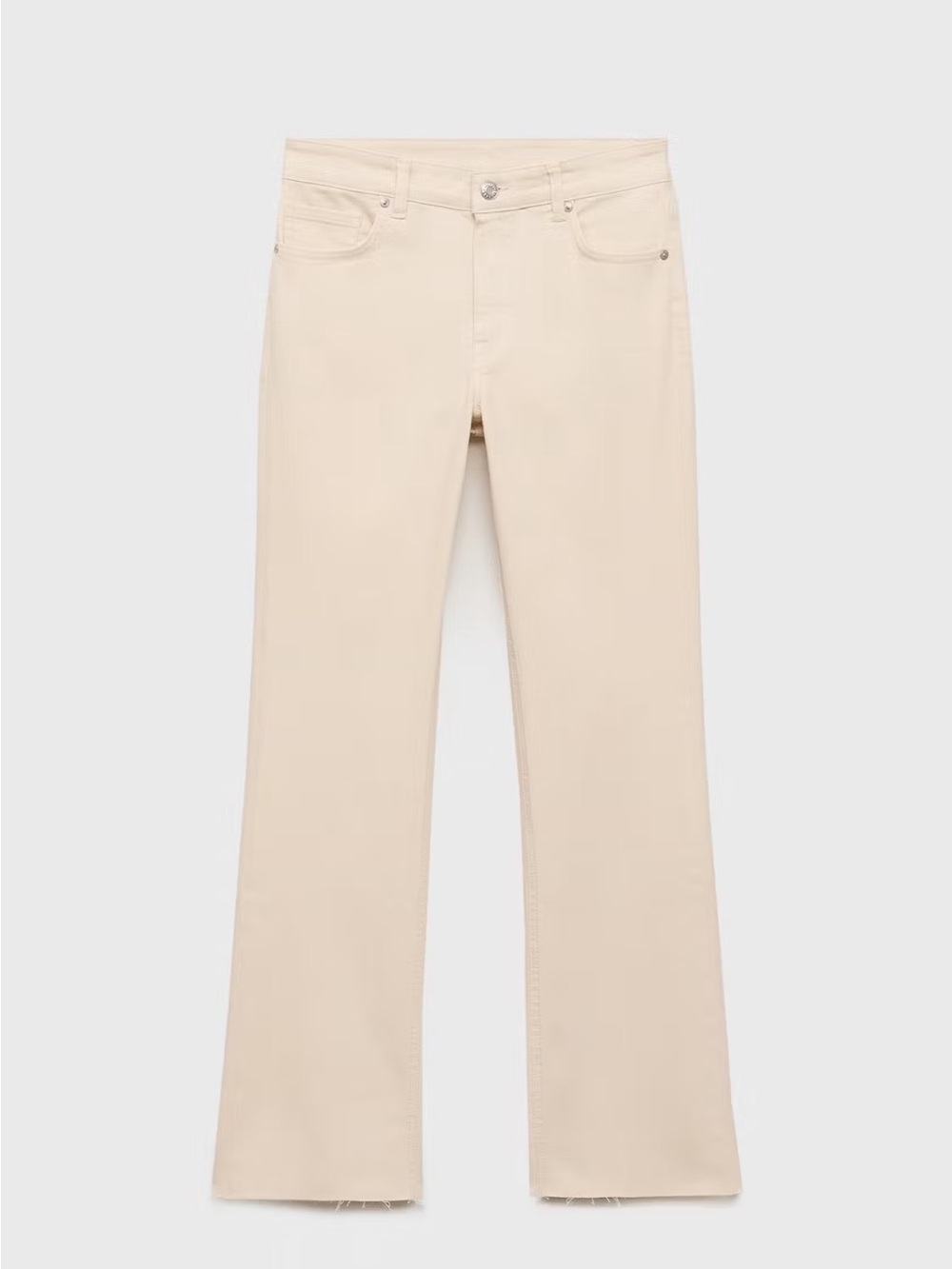 Mango Sienna Flare Crop Jeans in Ecru